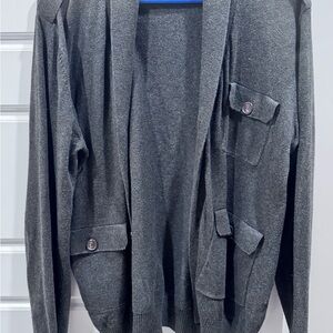 H&M Charcoal Cardigan with Button Details